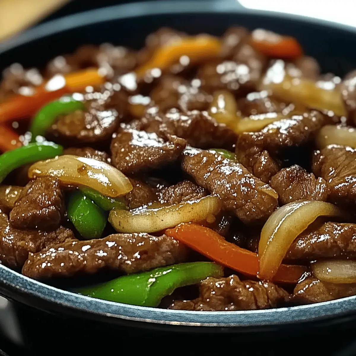 Sizzling Chinese Pepper Steak with Onions
