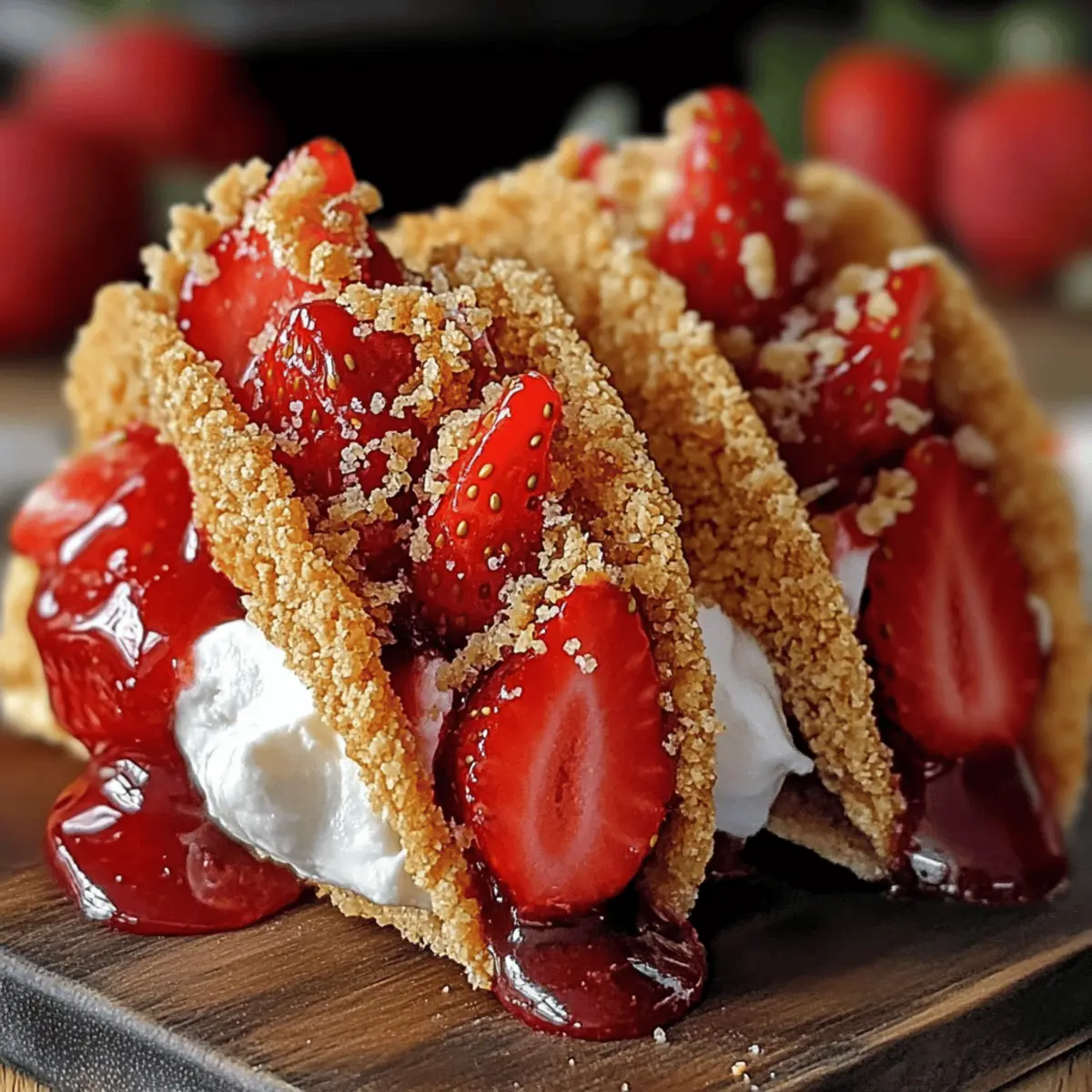 Strawberry Crunch Cheesecake Tacos