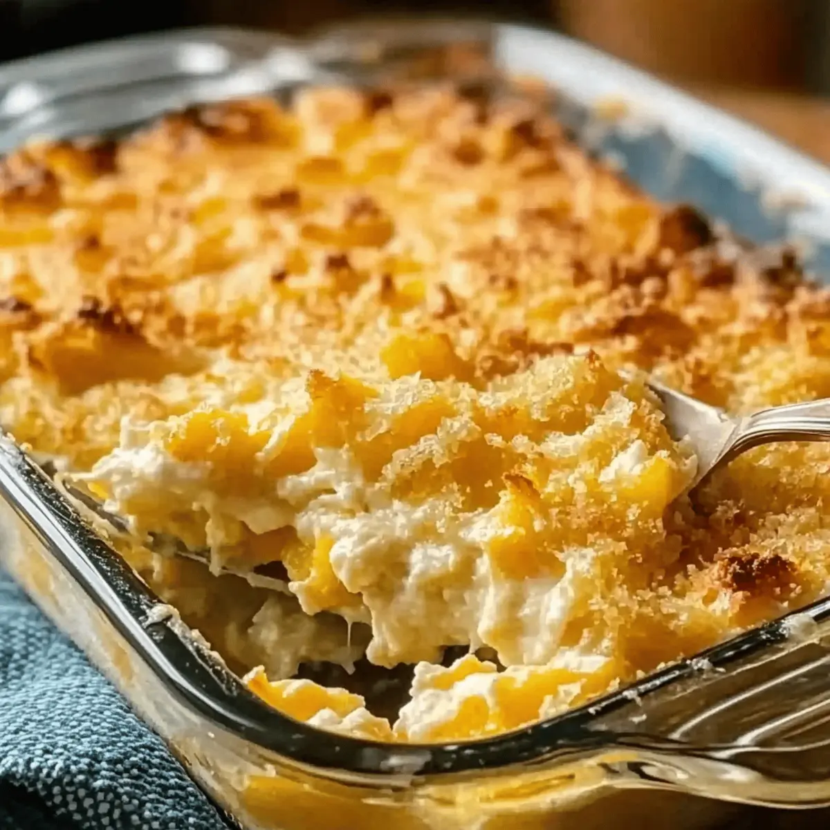 Cozy Southern Squash Casserole with Cheese