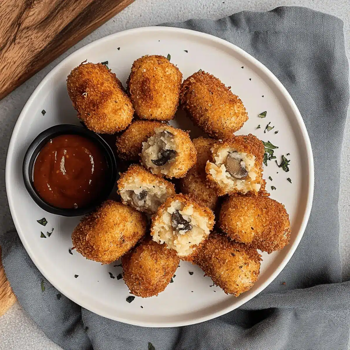 Crispy Potato Mushroom Croquettes