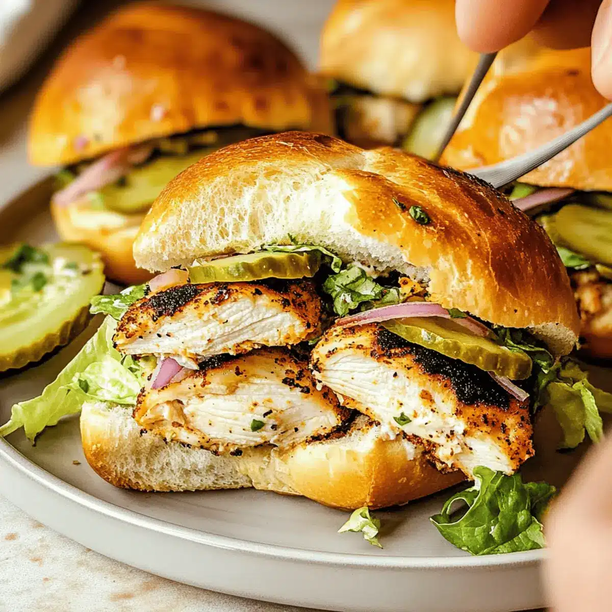 Spicy Blackened Chicken Sliders