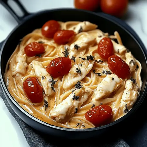 Creamy Chicken Mozzarella Pasta