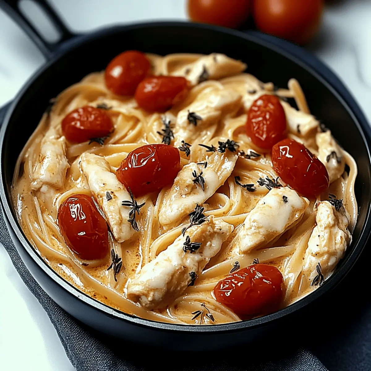 Creamy Chicken Mozzarella Pasta