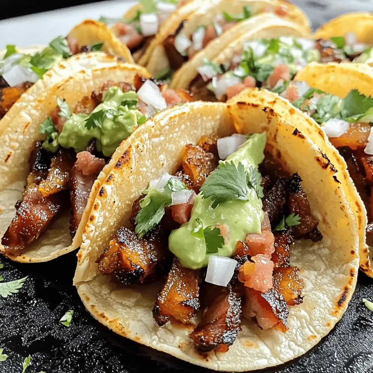 Crispy Pork Belly Tacos with Slaw & Lime