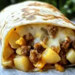 Sausage, Cheese & Potato Breakfast Wraps