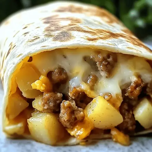 Sausage, Cheese & Potato Breakfast Wraps