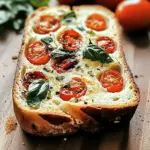 Cheesy Caprese Bread with Tomato & Basil