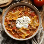 Cozy Vegetarian Lasagna Soup