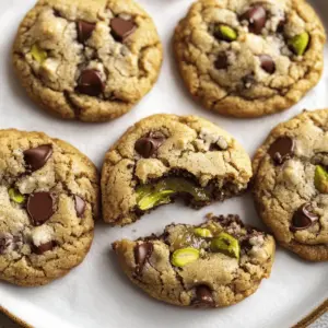 Pistachio Cream Chocolate Chip Cookies