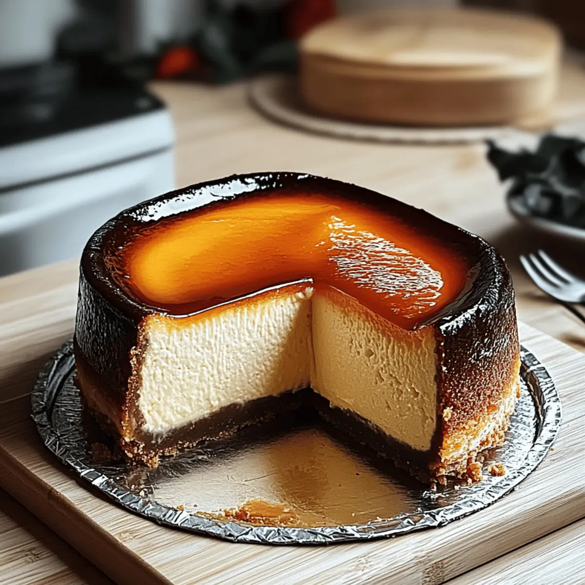 Loaf Pan Basque Cheesecake