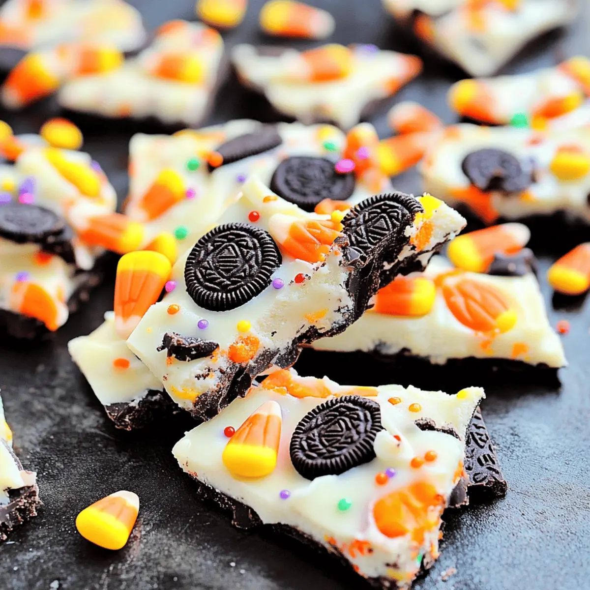 White Chocolate Halloween Oreo Bark