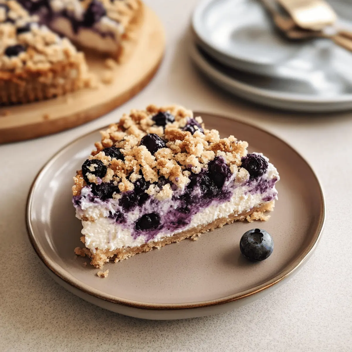 Blueberry Crumble Cheesecake