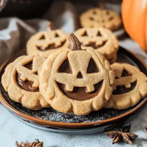Spooky Stuffed Pumpkin Cookies