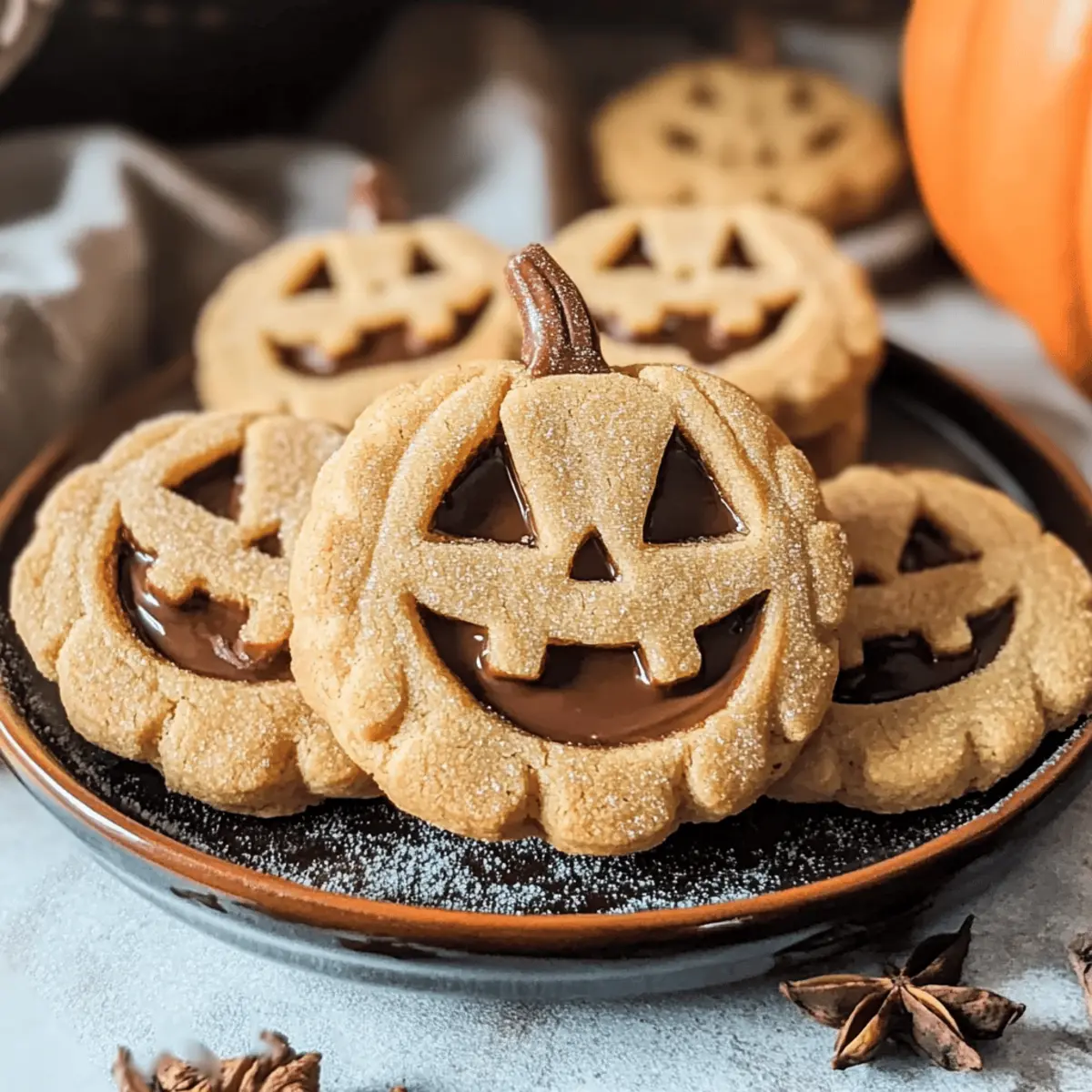 Spooky Stuffed Pumpkin Cookies