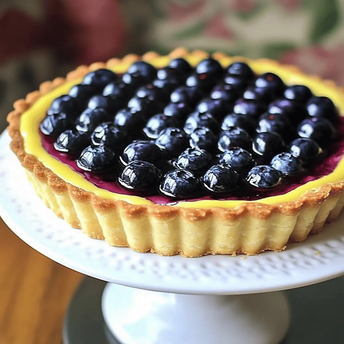 Blueberry Lemon Curd Tart