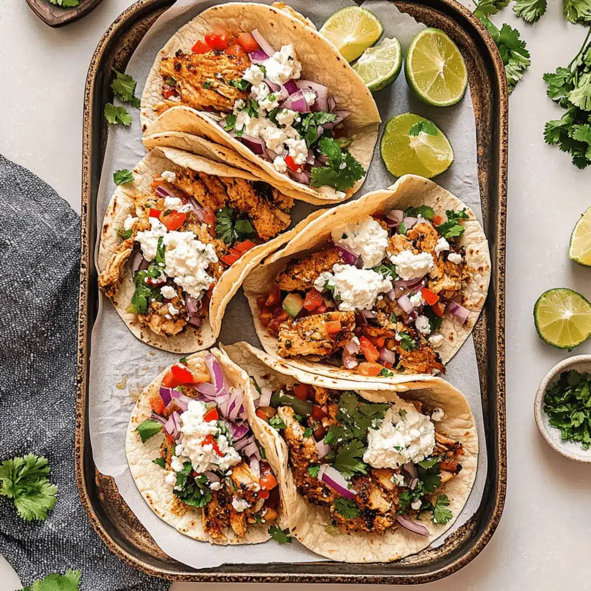 Elote Tacos with Chipotle Chicken & Veggies
