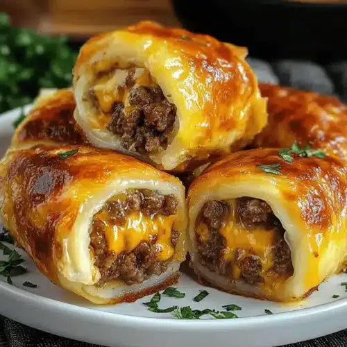 Garlic Butter Cheeseburger Rollups