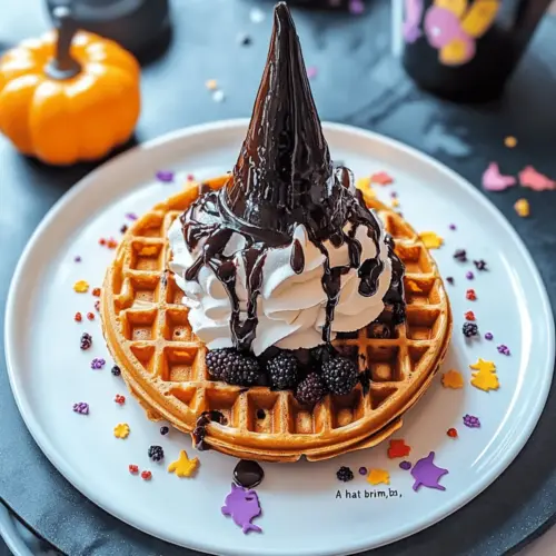 Halloween Witch Hat Waffles