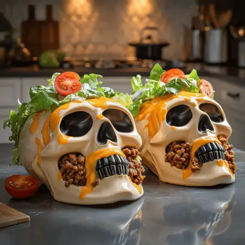 Monster Taco Skulls Appetizer