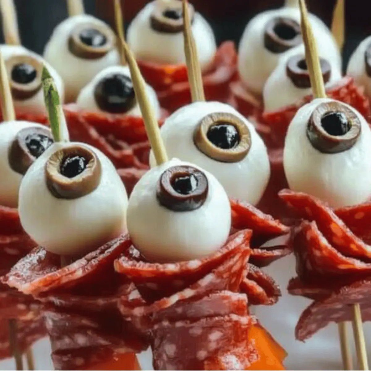 Skewered Salami Eyeballs