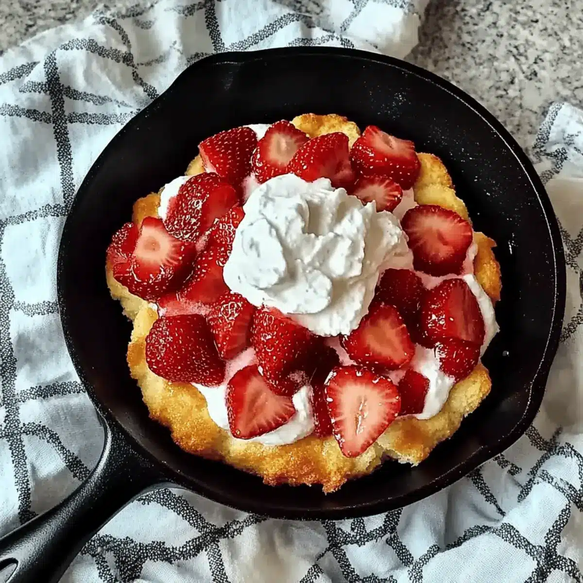 Skillet Strawberry Shortcake
