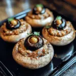 Spooky Stuffed Mushroom Eyeballs