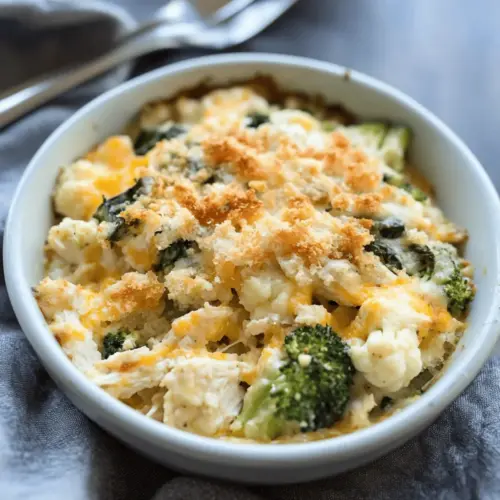Veggie-Loaded Rotisserie Chicken Casserole