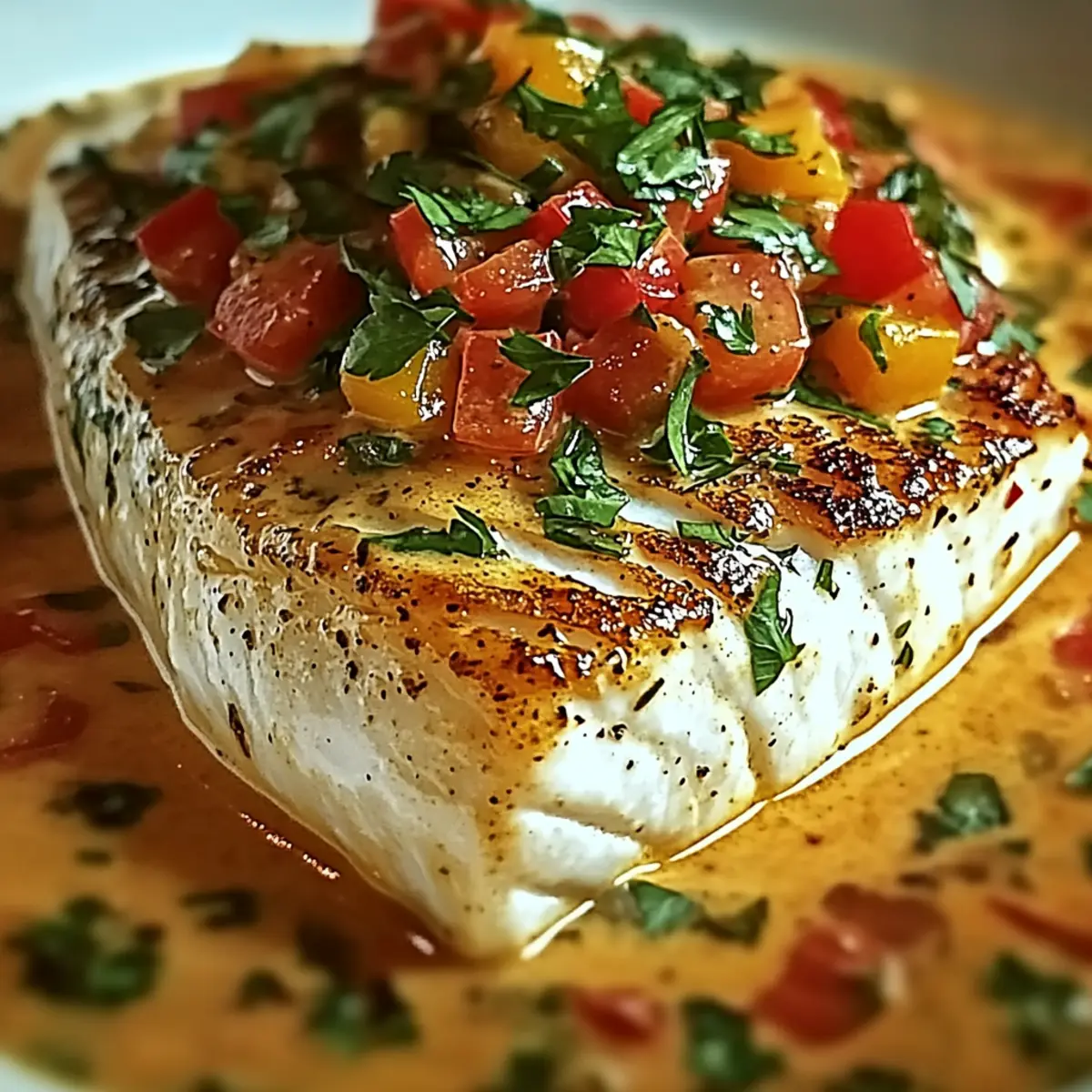 Red Snapper With Creamy Creole Sauce