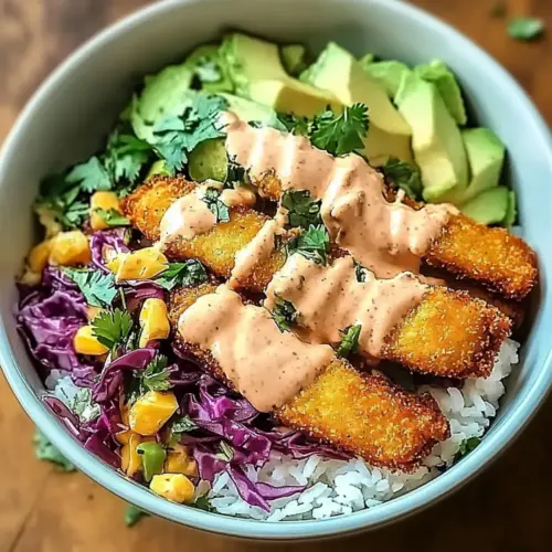 Easy Crispy Fish Taco Bowls