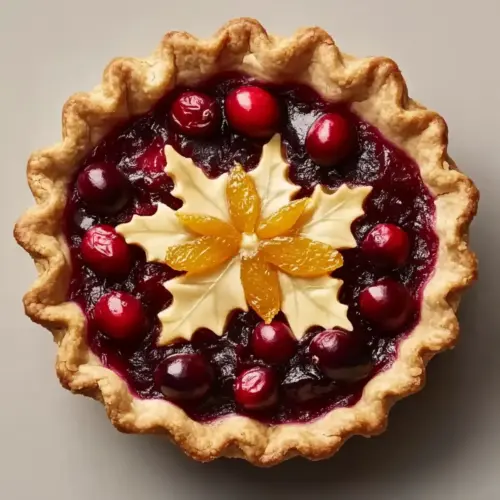 Cranberry Orange Custard Pie