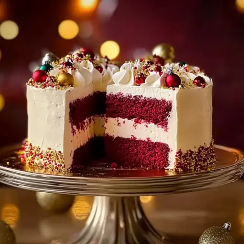 Christmas Red Velvet Cheesecake