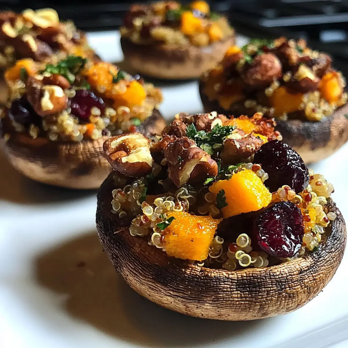 Autumn Harvest Stuffed Portobello Mushrooms