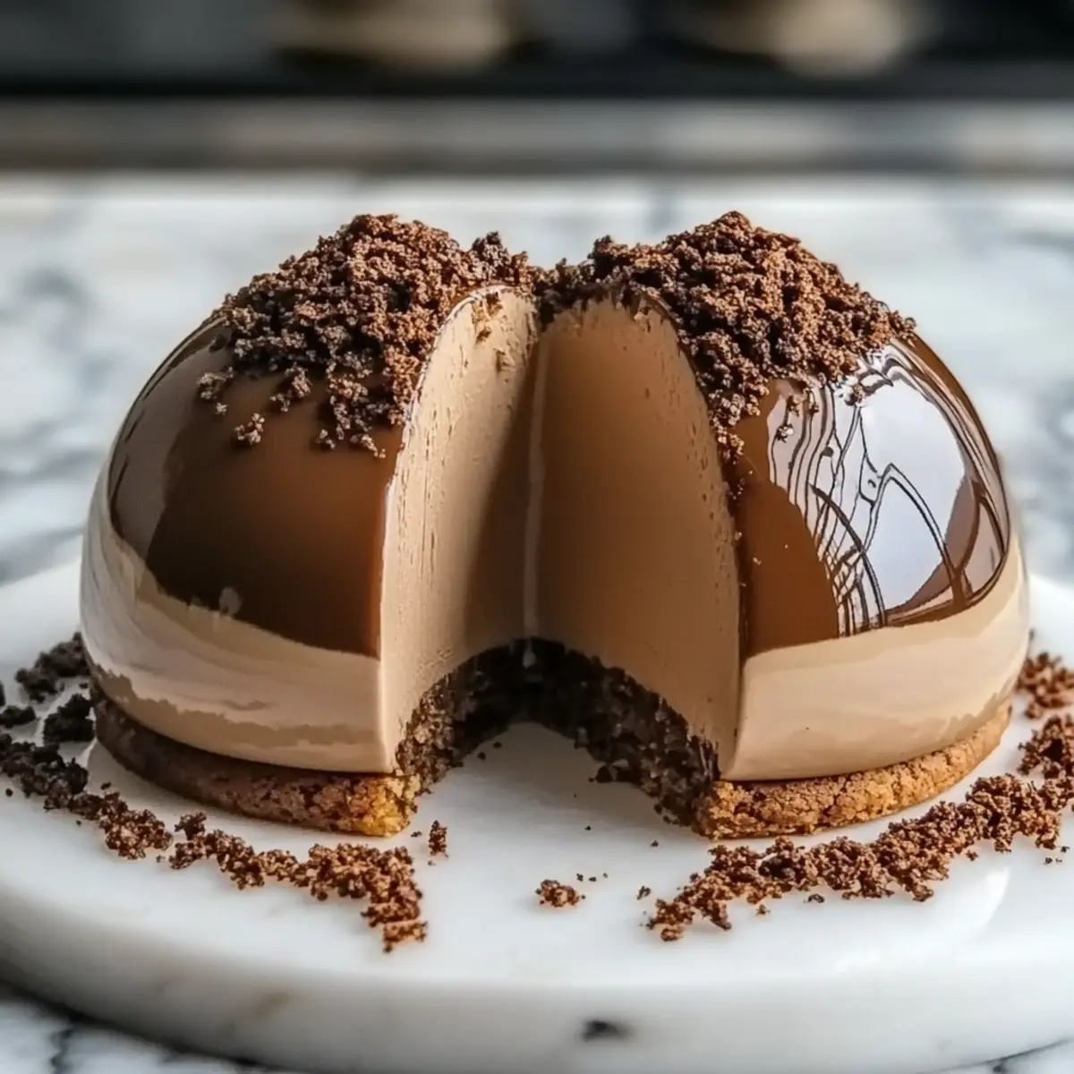 Gingerbread Latte Mousse Domes Dessert