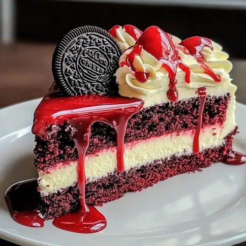 Oreo Red Velvet Cheesecake Drip Cake