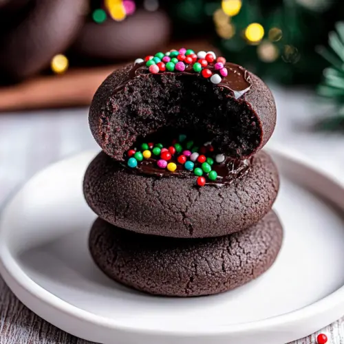 Chocolate Thumbprint Cookies