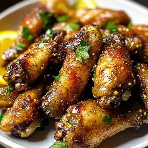 Lemon Pepper Wings With Honey Glaze