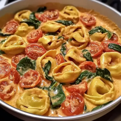 Cozy Creamy Tortellini with Tomatoes