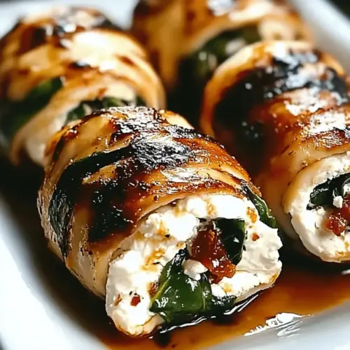 Rolled Chicken With Feta & Spinach