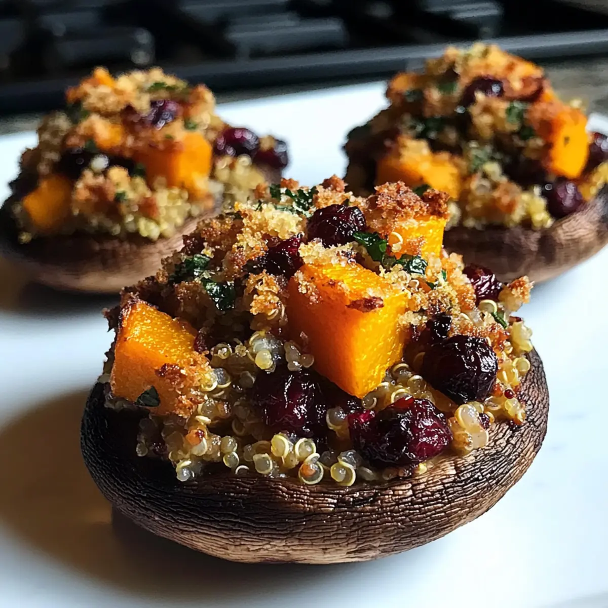 Autumn Harvest Stuffed Portobello Mushrooms