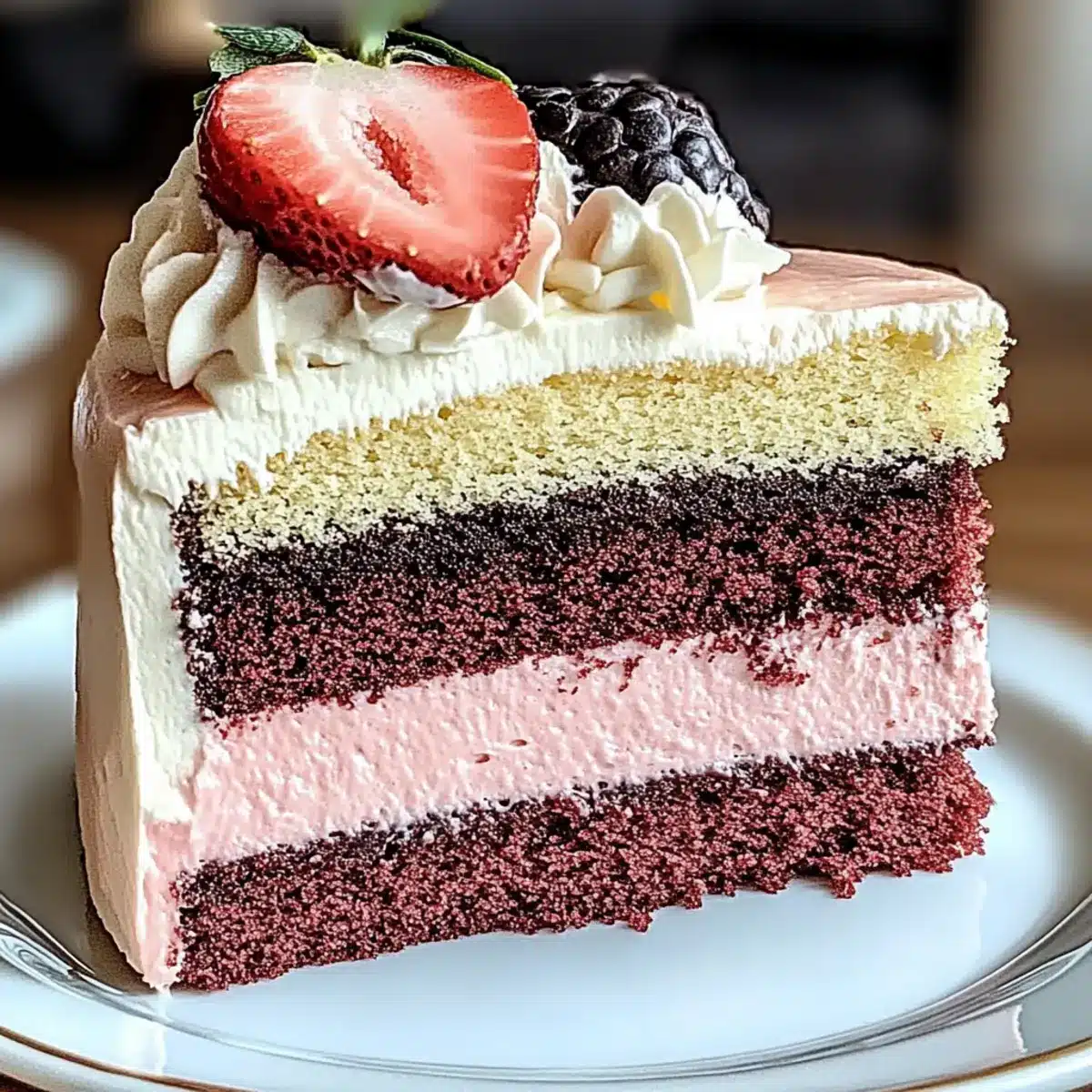 Neapolitan Cake Dessert