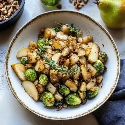 Brussels Sprouts with White Balsamic Pear Chutney