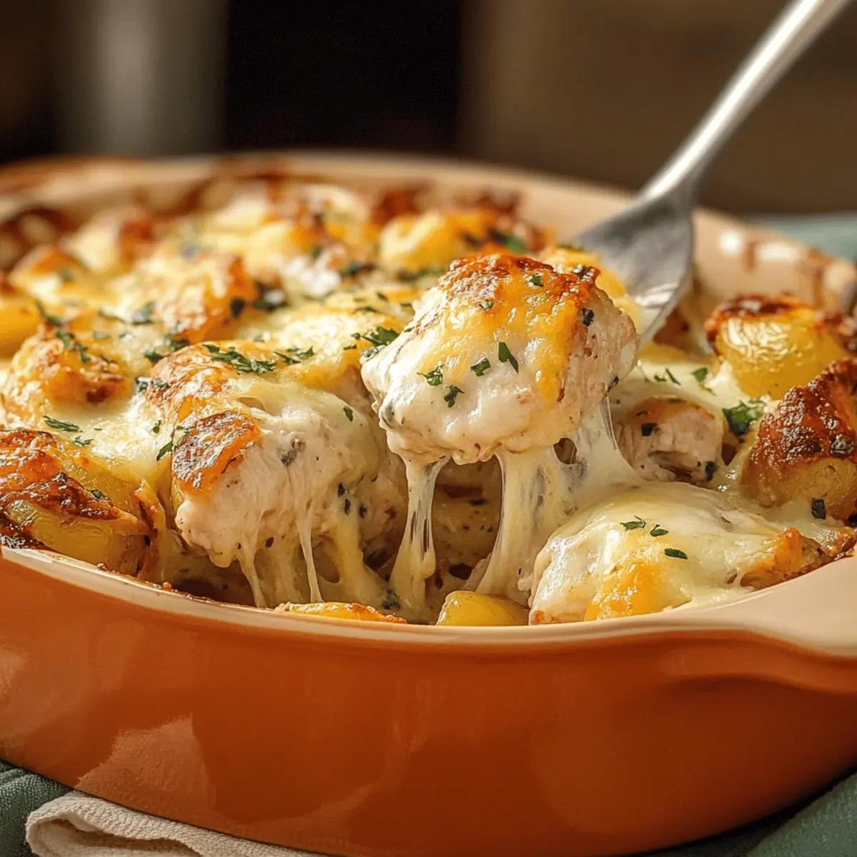 Cheesy Chicken and Potato Bake