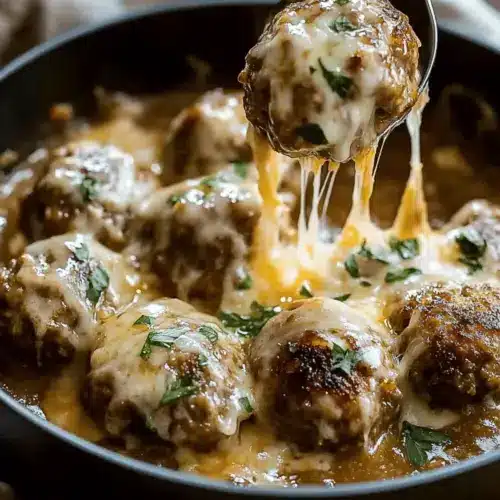 Cheesy French Onion Meatballs