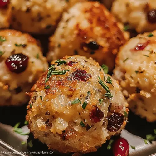Cranberry Turkey Stuffing Balls