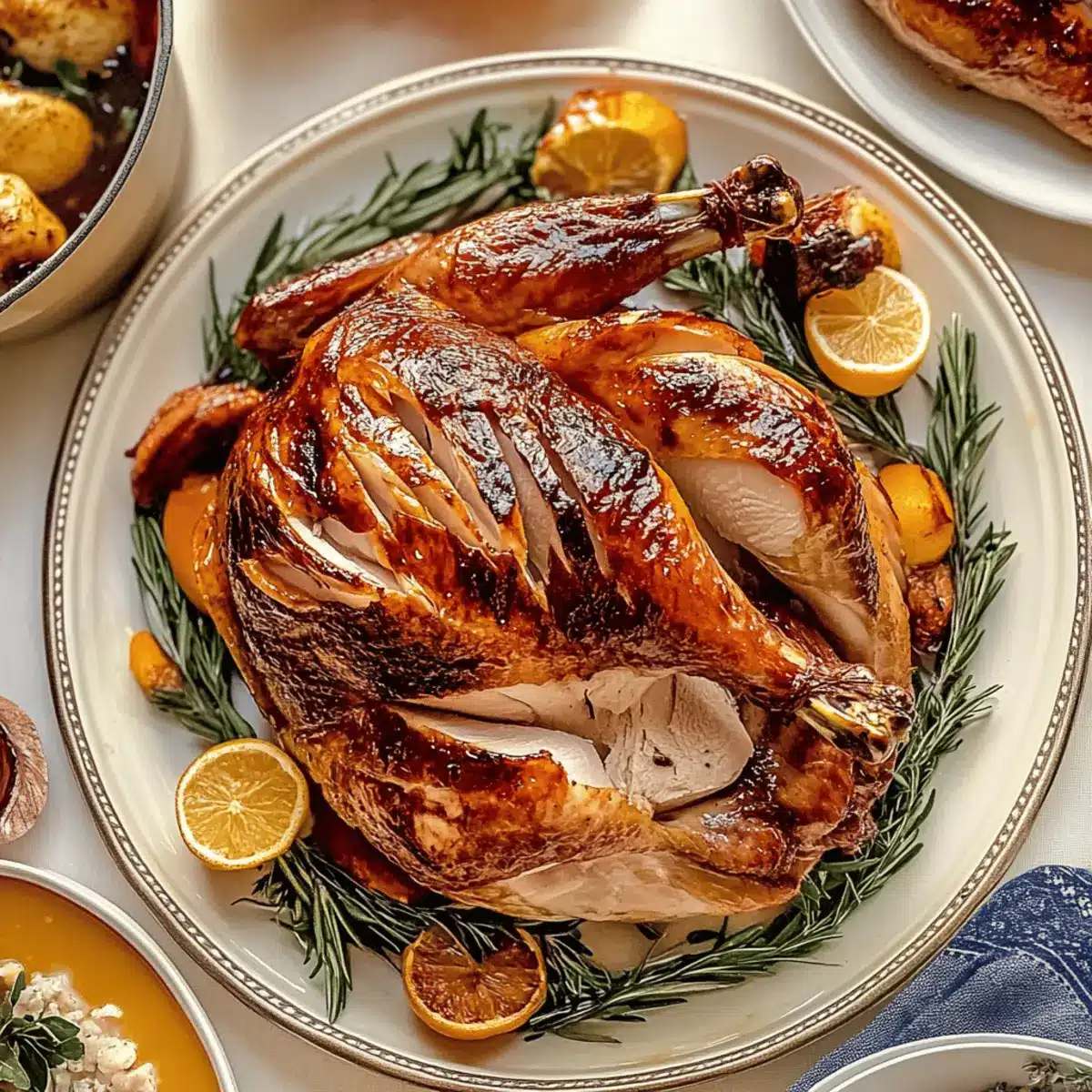 Juicy Maple Bourbon Glazed Turkey