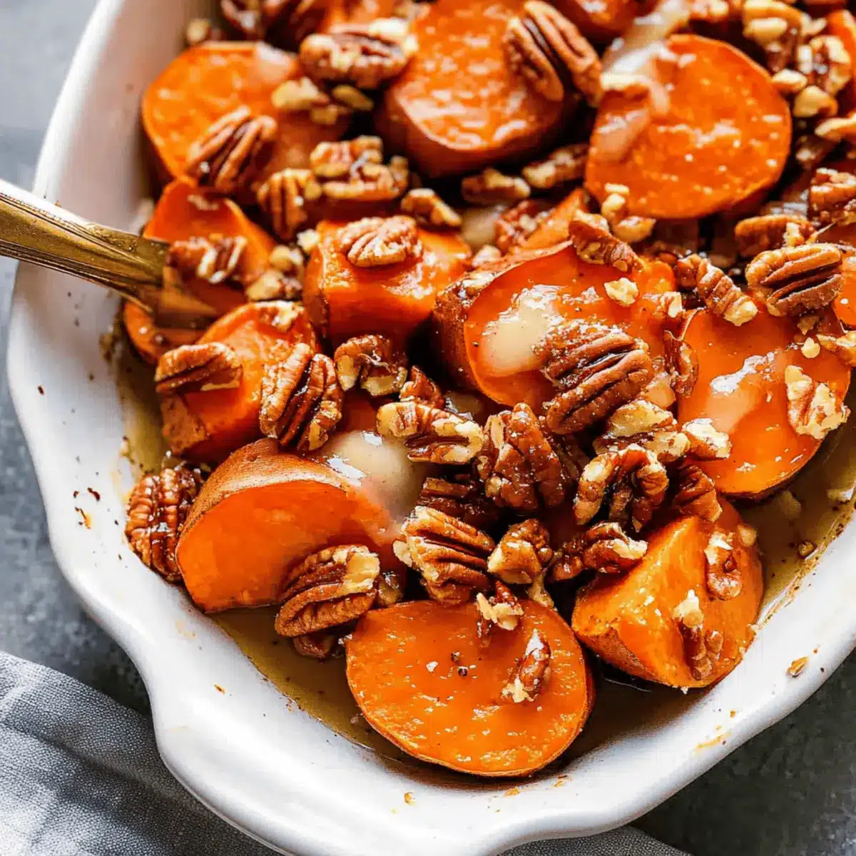 Maple-Pecan Roasted Sweet Potatoes
