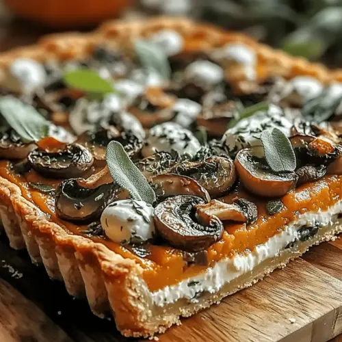 Pumpkin Sage & Mushroom Tart Recipe