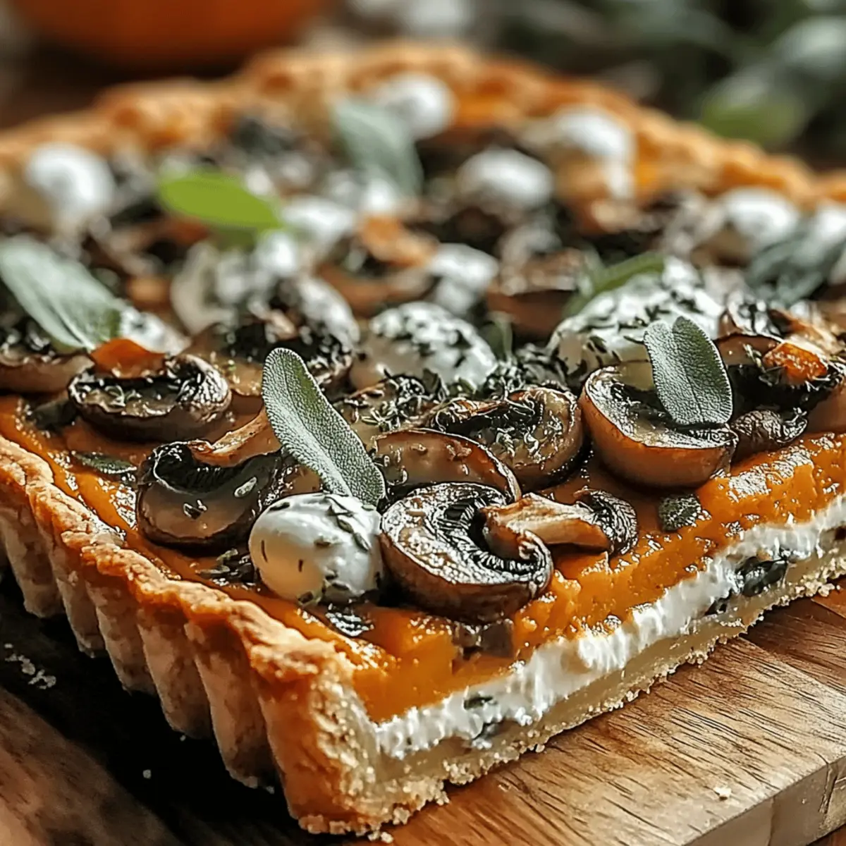 Pumpkin Sage & Mushroom Tart Recipe