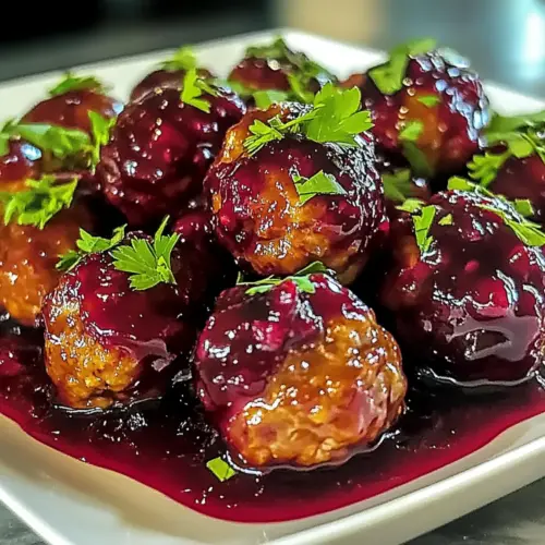 Tasty Harvest Turkey Meatballs with Cranberry Glaze