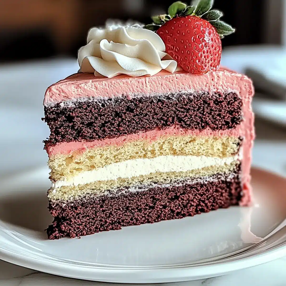 Neapolitan Cake Dessert